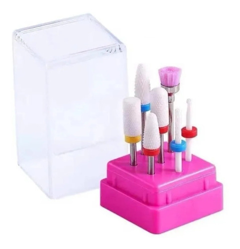 Set De 7 Fresas De Cerámica Para Tornos De Manicure 