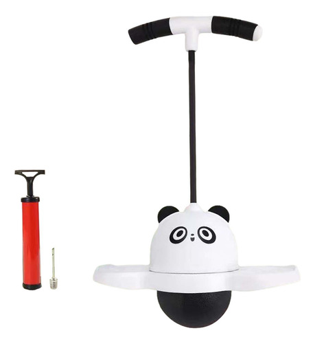 Pogo Ball Con Mango Ejercicio Pogo Stick Pelota Panda Blanco
