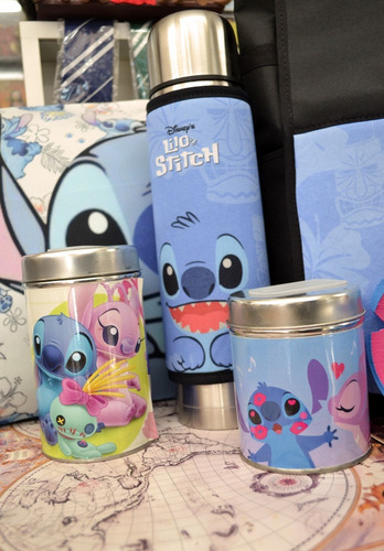 Imagen 4 de 4 de Set Mate Stitch 3d + Bolso + Termo + Azucarero + Yerbero