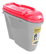 Comprar Contenedor Hermético Alimento Tacho Mascotas 8l Plast Pet Color Rojo Contenedor De Alimento