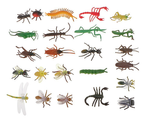 24x Plastic Insect Model Scorpion Bee Ant Bugs Kids