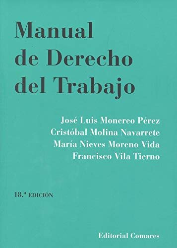 Libro Manual De Derecho Del Trabajo 18'ed