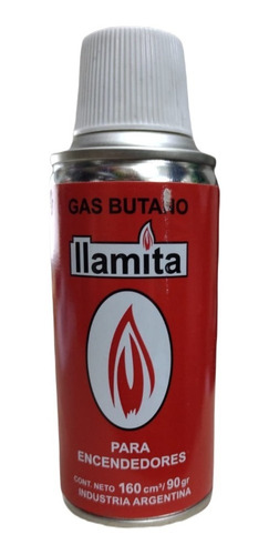 Gas Butano Para Encendedores Marca Llamita 160 Cc