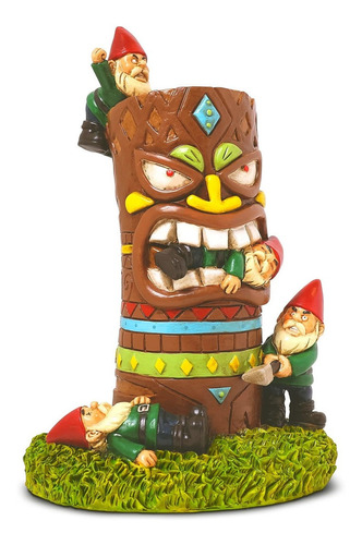 Gnomo De Jardín Kwirkworks Divertida Figura De   Tiki P Gnj2