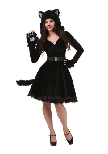 Más El Tamaño De La Mujer Disfraz De Gato Negro 5x