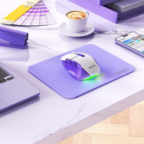 Mouse Inalámbrico Conectividad Usb Bluetooth Dpi Ajustables Violeta