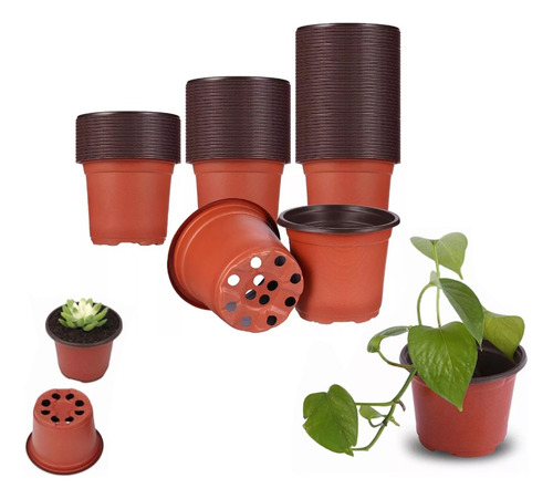 Macetas Redondo Flexible 12x10cm Terracota, Pack 100 Piezas