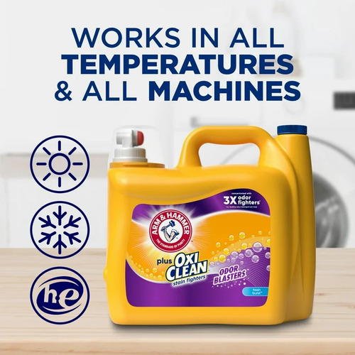 Detergente Liquido Americano Con Oxiclean 4.92l Oddor Blast