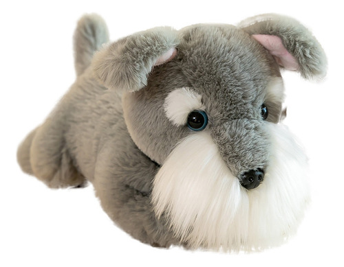 Adorable Schnauzer De Juguete K, Suave Y Relleno Con Un Suav