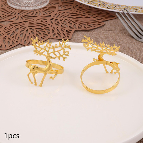 Anillos De Servilleta Con Forma De Ciervo, Soporte Para