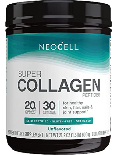 Neocell Super Collagen Peptides Powder, 20 G De Colágeno Por