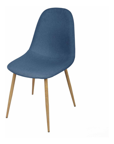Imagen 4 de 5 de Mesa De Vidrio Para Comedor + Set X 4 Sillas Tamesis Azul