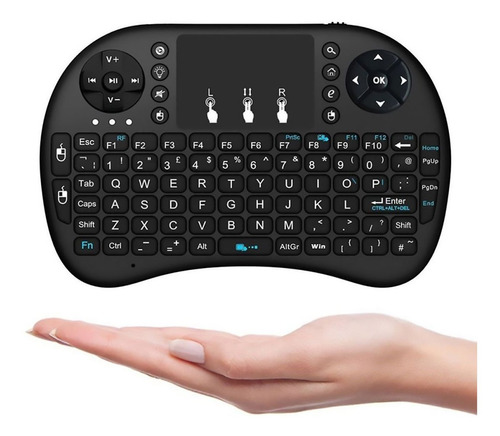 Mini Teclado Sem Fio Smart Tv Video Game Touch Mousepad
