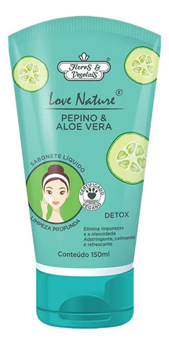 Sabonete Líquido Limpeza Pepino E Aloevera Flores & Vegetais