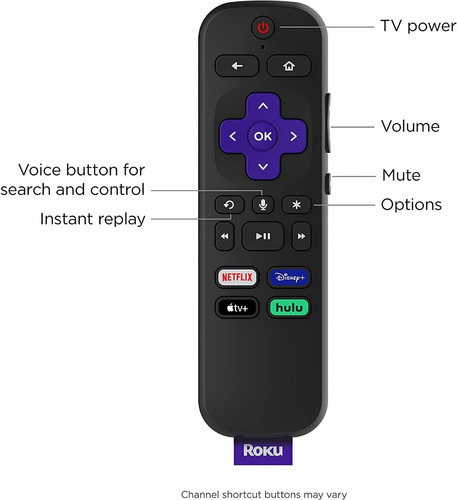 Convertidor Smart Tv Roku Stick 4k 2021 3820r Full Hd