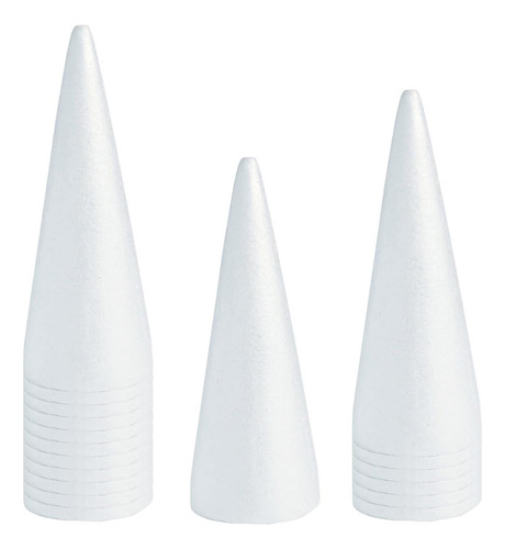 16x Conos De Espuma Artesanales Conos De Poliestireno