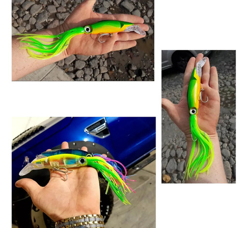 6 Calamares Para Troleo Y Casteo Señuelos De Pesca Mar Playa