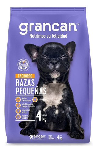 Alimento Grancan Para Perro Cachorro Raza Pequeña Bolsa 4kg