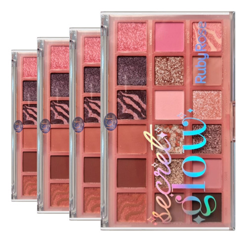 Paleta de sombras de ojos 3 Secret Glow Hb1084 Ruby Rose Wholesale