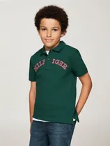 Comprar Polo Verde Con Monotipo Hilfiger De Niño Tommy Hilfiger