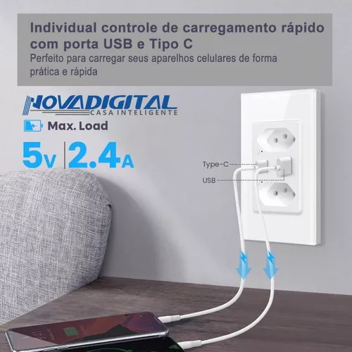 Tomada Inteligente WiFi 2 Portas USB - Smartfy