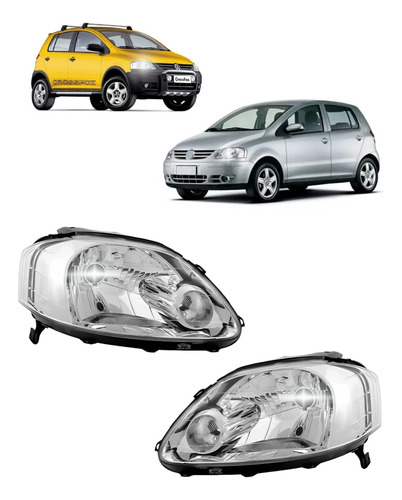 Par Farol Fox Crossfox Foco Simples 2004 2005 2006 2007