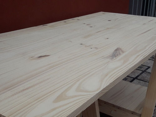 Escritorio Con Caballetes En Madera Maciza