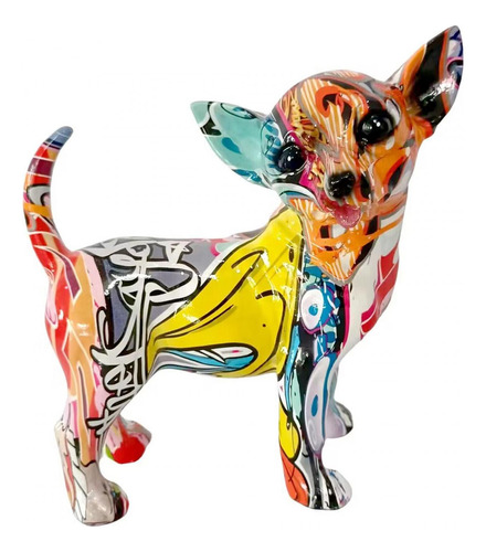 Figura De Perro Con Estatua De Chihuahua Con Diseño De Grafi