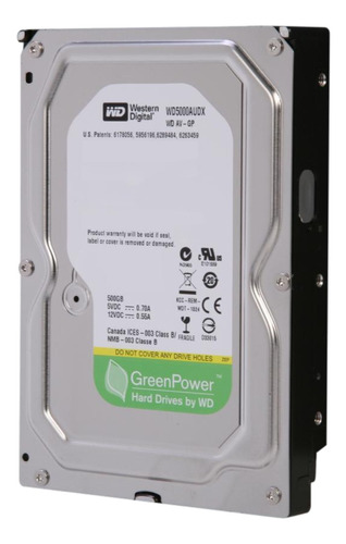 Disco Duro Western D. Wd5000audx De 500gb Pc Sata 3.5  Green