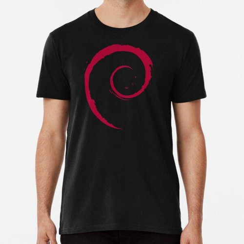 Remera Logotipo En Espiral Xs Debian Algodon Premium