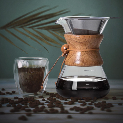 Despeje Sobre A Máquina De Café Filtro Reutilizável 600ml