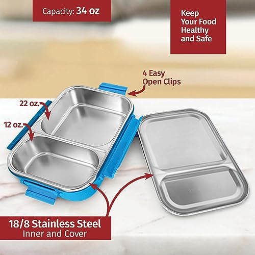 Lonchera Signoraware Bento Box De Acero Inoxidable Para Adul