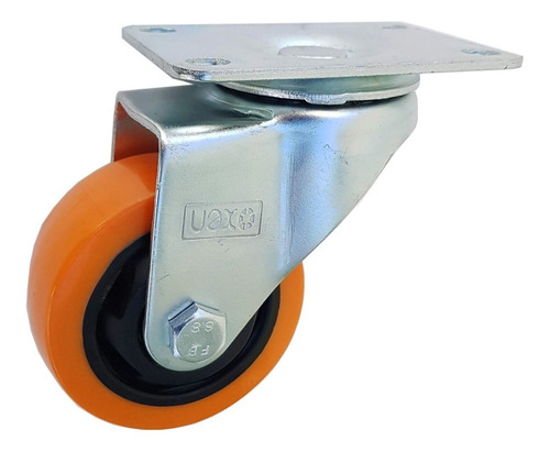 4 Ruedas Giratorias Poliuretano 75mm 2 Con Freno Cap 100kg