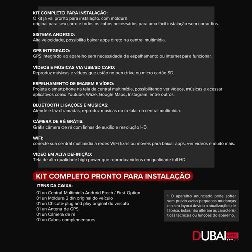 Central Multimídia Android Ford Focus Moldura Original