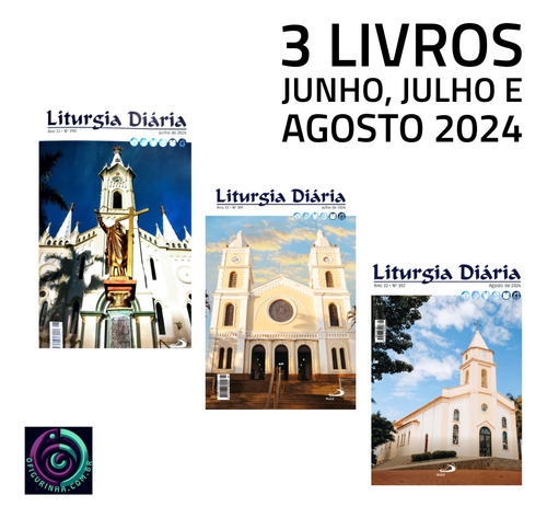 3 Livros Liturgia Diária Paulus - Junho, Julho E Agosto