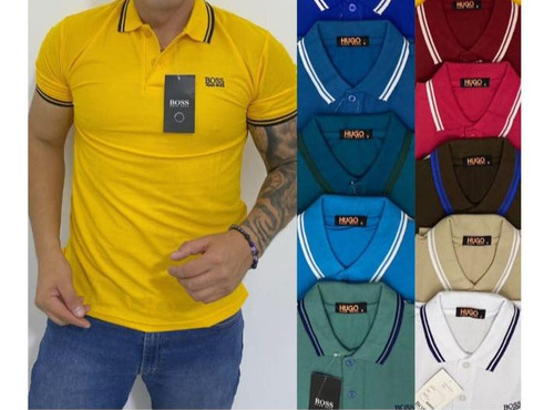 Playera Polo Generico Estilo Náutica Polo Boss Talla M 1