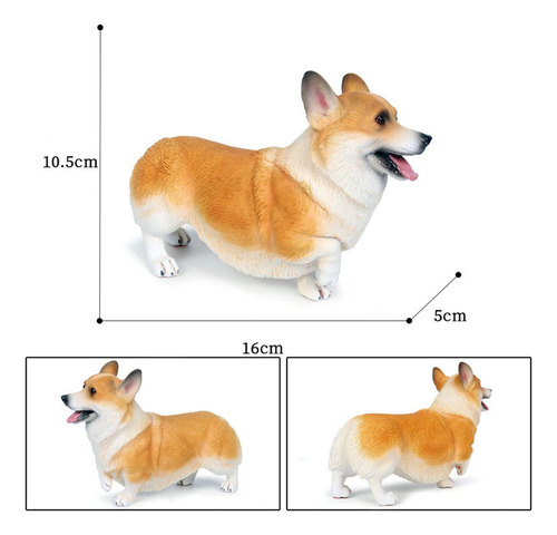Cyt Estatua Perro Corgi, Figura Perro, Amarilla