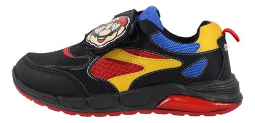 Tenis Niño Mario Bros Luces Led Luigi Original Velcro