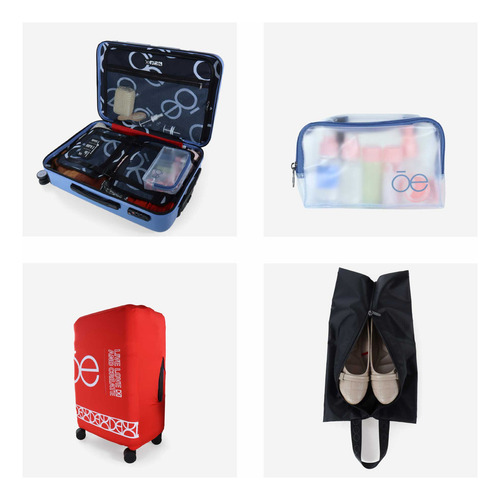 Maleta Mediana Cloe Unisex Rígida 24 Candado Tsa Color Azul