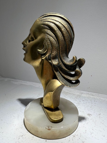 Antigua Escultura En Bronce Original Eva Base Marmol (Usado)