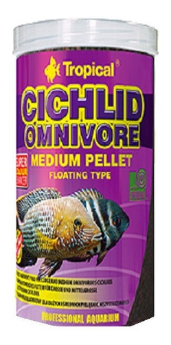 Alimento P/cichlid Omnivore Medium Pellet 360g Tropical