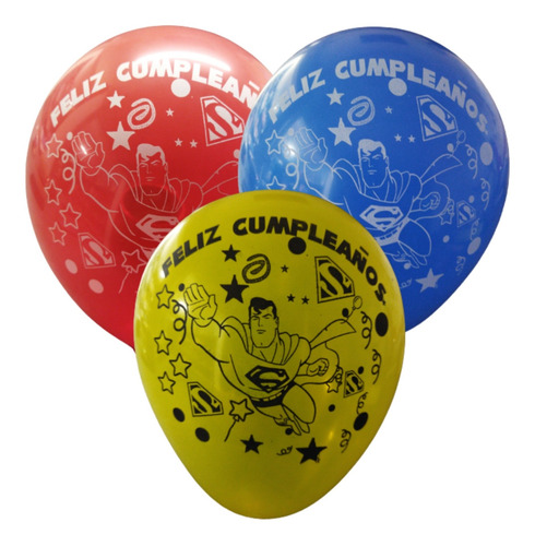 Artículos De Fiesta 40 Globos Látex Elegir Personaje Cumple*