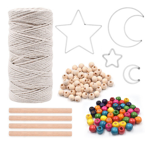 Cordón De Macramé De Madera Suave Trenzado Kit De Accesorios