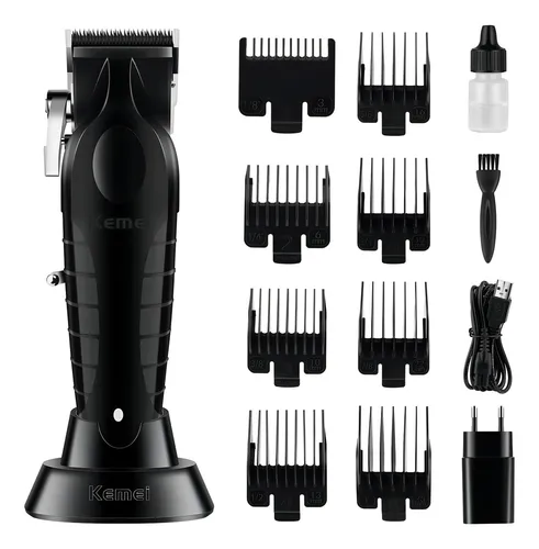Afeitadora Kemei 2296 negra 220V