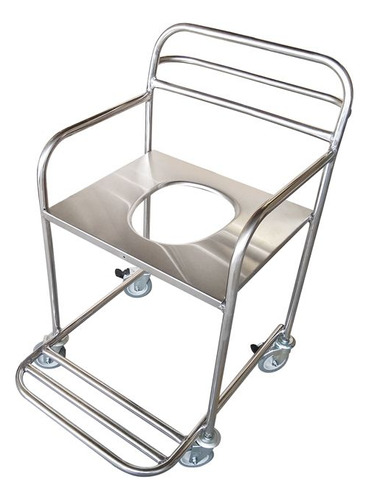 Cadeira De Banho Inox Para Obesos 150 Kg - Assento Largo