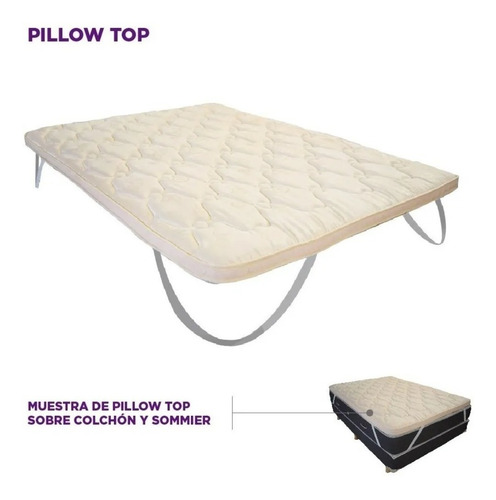 Imagen 1 de 6 de Pillow Top Soft Desmontable 190 X 140 X 5 Cm