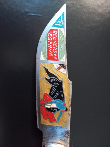 Navaja Española (10 Ilg) Grabada Hoja 11 Cm. Abierta 24 Cm (Usado)
