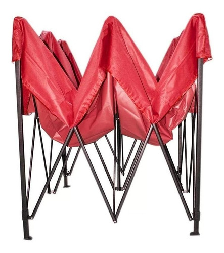 Toldo Plegable 3 Metros X 4,5 Metros Color Rojo