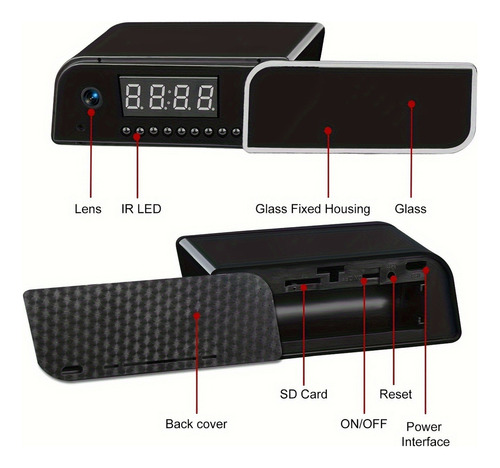 Mini Cámara Espía 4k Con Wifi Y Visión Nocturna, Reloj Ocult