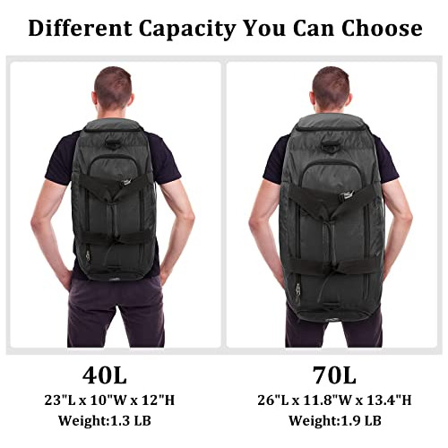 Mochila De Lona Grande G4free De 70 L, 3 Direcciones, Bolsa